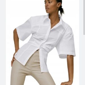 **SOLD** Zara poplin shirt sleeve top